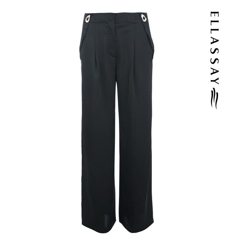 ELLASSAY Women's High-Waist Wide-Leg Pants