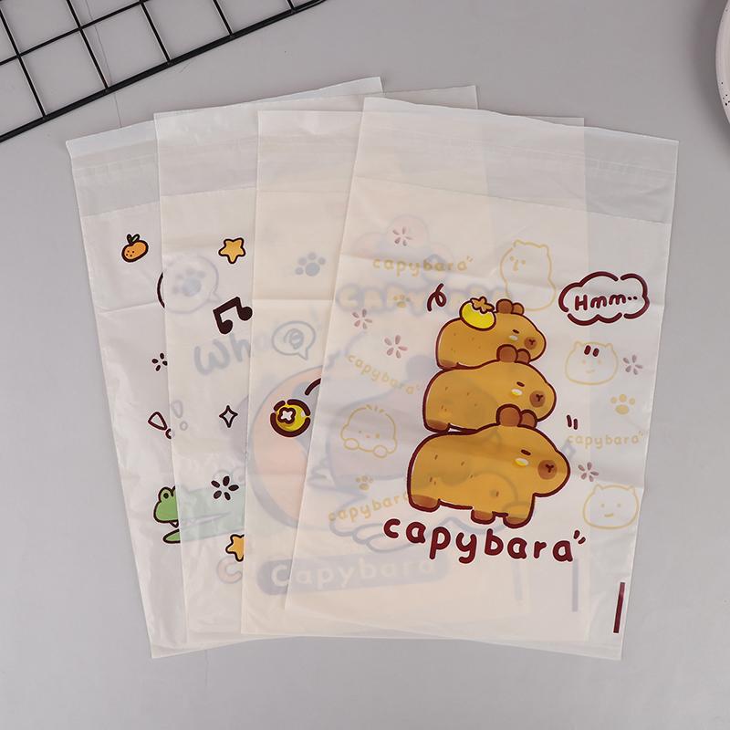 15/30Pcs Portable Universal Auto Door Seat Household Thickened Desktop Trash Can Cartoon Capybara Car Disposable Garbage Bag