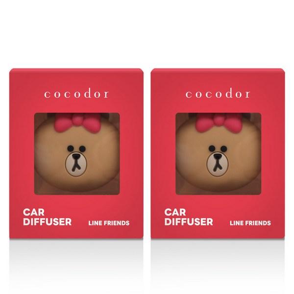 

Автомобильный освежитель воздуха Cocodor Line Friends, вентиляционного типа, 4,7г, 2 шт., шоколадный (черешня)