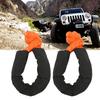 2 Pcs 13mm Soft Shackle 44092 Lbs Breaking Force High Tear Resistance Portable Soft Recovery Tow Strap for Truck SUVs Offroad Vehicels