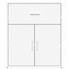 Vidaxl Cabinet, White, 60X31X70 Cm, Wood-Based Material