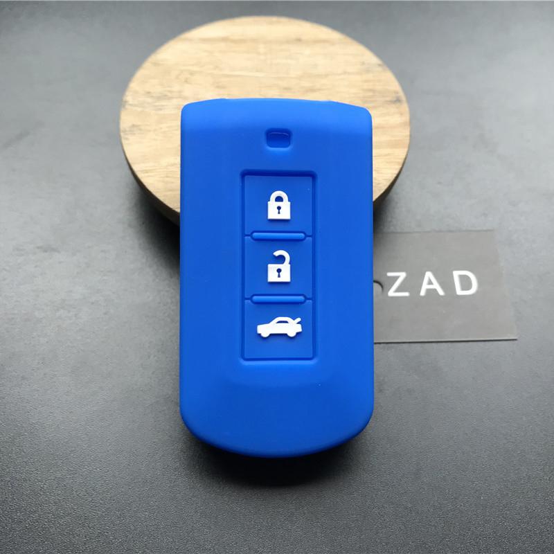 ZAD silicone car key case cover set fob for MITSUBISHI OUTLANDER Lancer EX ASX colt Grandis Pajero sport Remote key protection