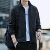 Men's 2025 Trendy Loose Fit Stand Collar Jacket - Simple Business Casual for Spring and Autumn