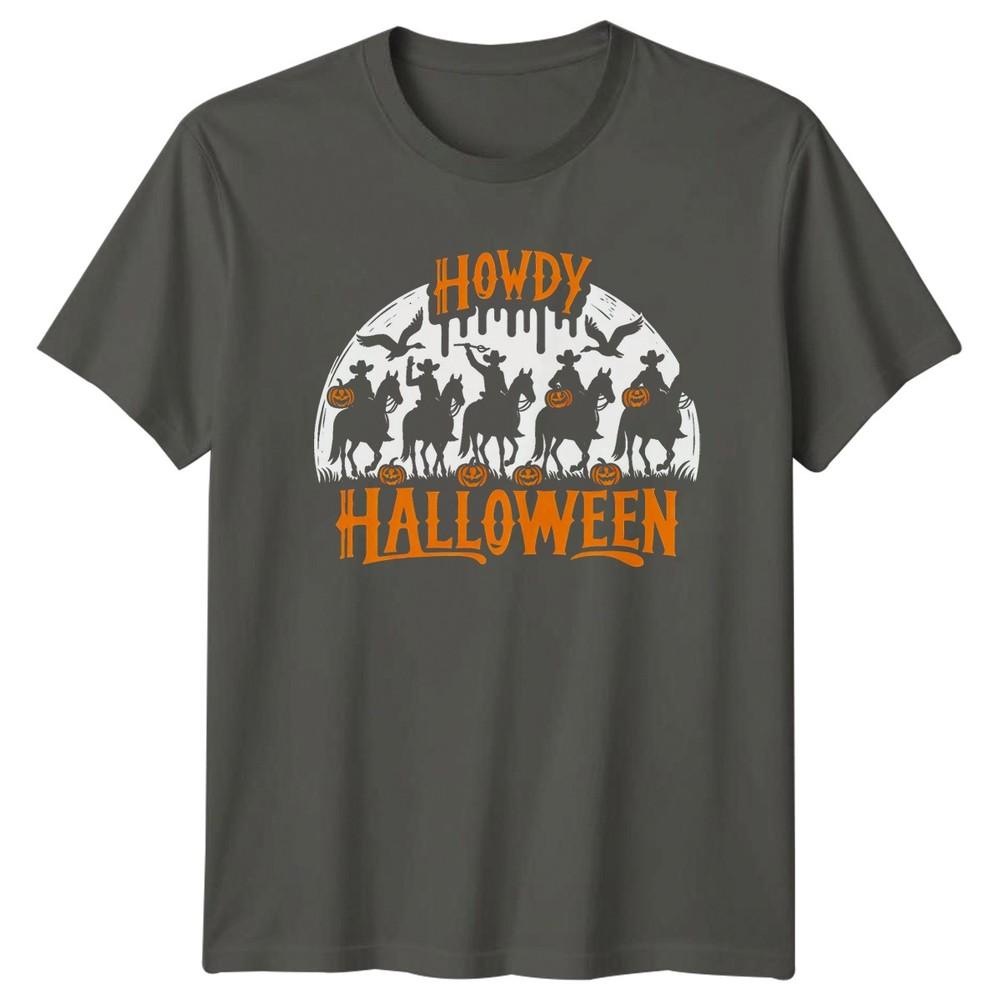 Howdy Halloween Cowboys Riders Holiday Unisexs Unisexs Graphic Tee S