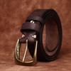 Rare Thickened First Layer Cowhide Belt Men'S Genuine Leather Pin Buckle Personality Niche Trend Casual Laser Engraving Belt Men