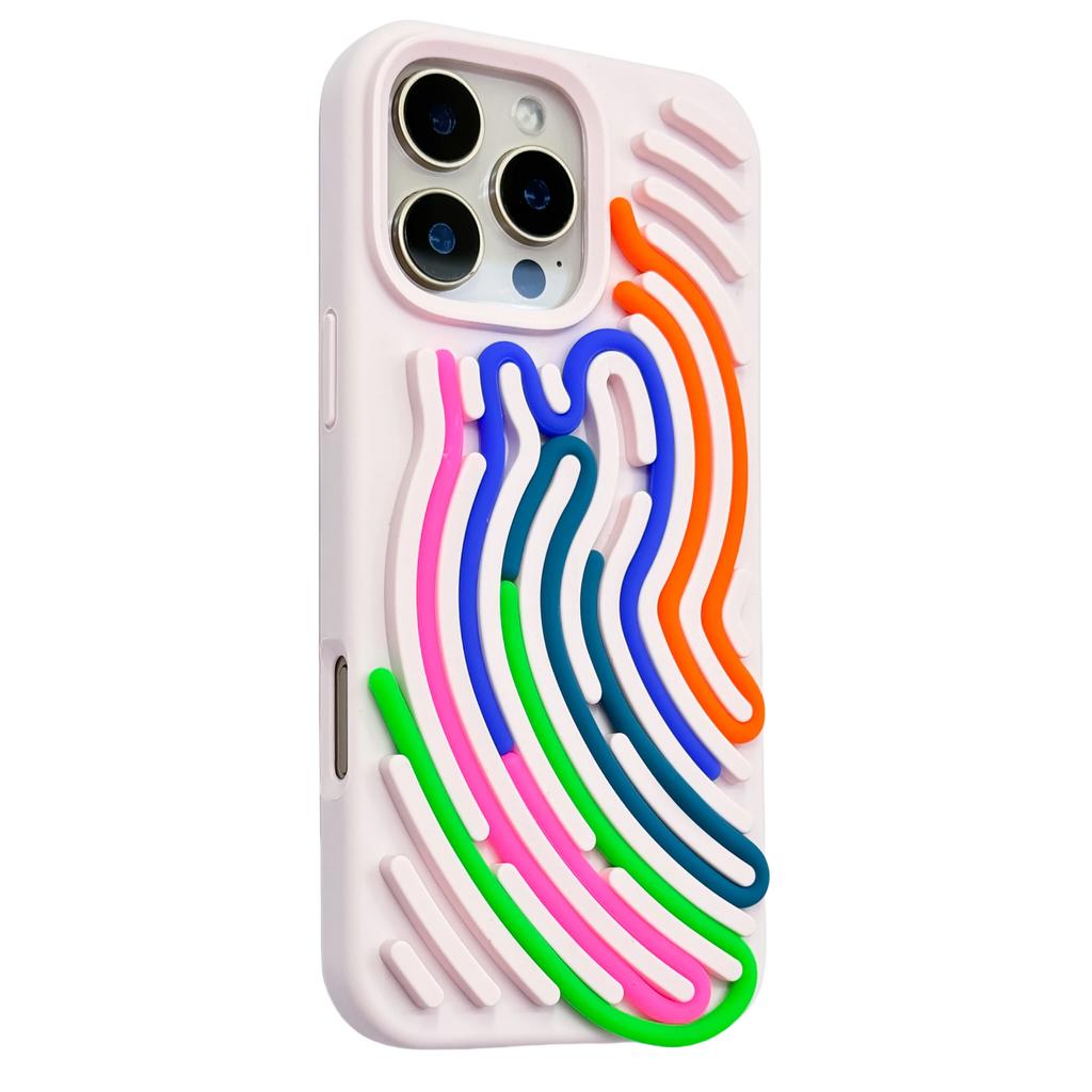 DIY Puzzle Maze Funny Sensory Activity Board Silicone Case For iPhone 16 15 14 13 Pro Max Creative Decompression Arc Soft Cover