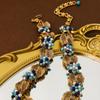 Collana di Lusso Leggero Stile Corte Medievale Antica Set di Gioielli di Alta Gamma da Donna Bracciale Orecchini