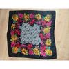 Used Scarf, Large Scarf, Paisley, Floral Pattern, Black, Vintage