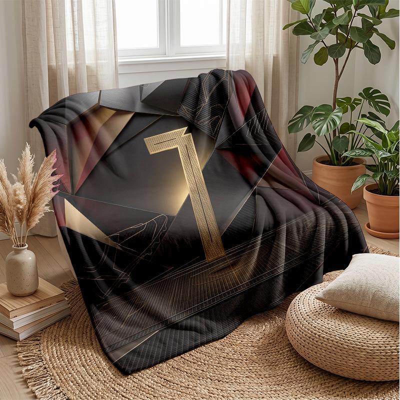Cristiano Ronaldo Printed Flannel Blanket Skin Friendly Warm Decorative Throw for Indoor Couch Bed Daily Use