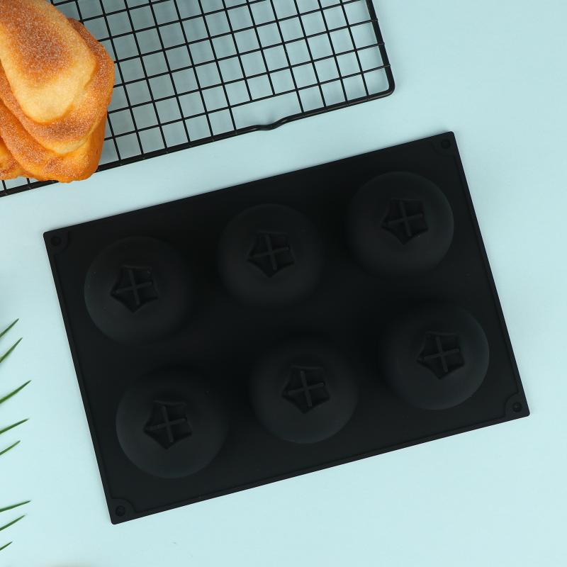 

Силиконовая форма для выпечки с 6 ячейками, дизайн «Черника», форма для муссового торта, форма для десертов в форме фруктов, DIY, для шоколада, пудинга, кондитерские изделия чёрный