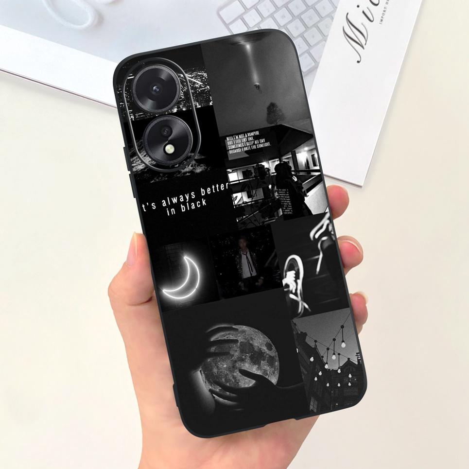 For OPPO A17 A17K Phone Case Flower Astronaut  Soft Silicone Matte Cover For Coque OPPOA17 OPPOA17K A 17 17K Fundas Shockproof
