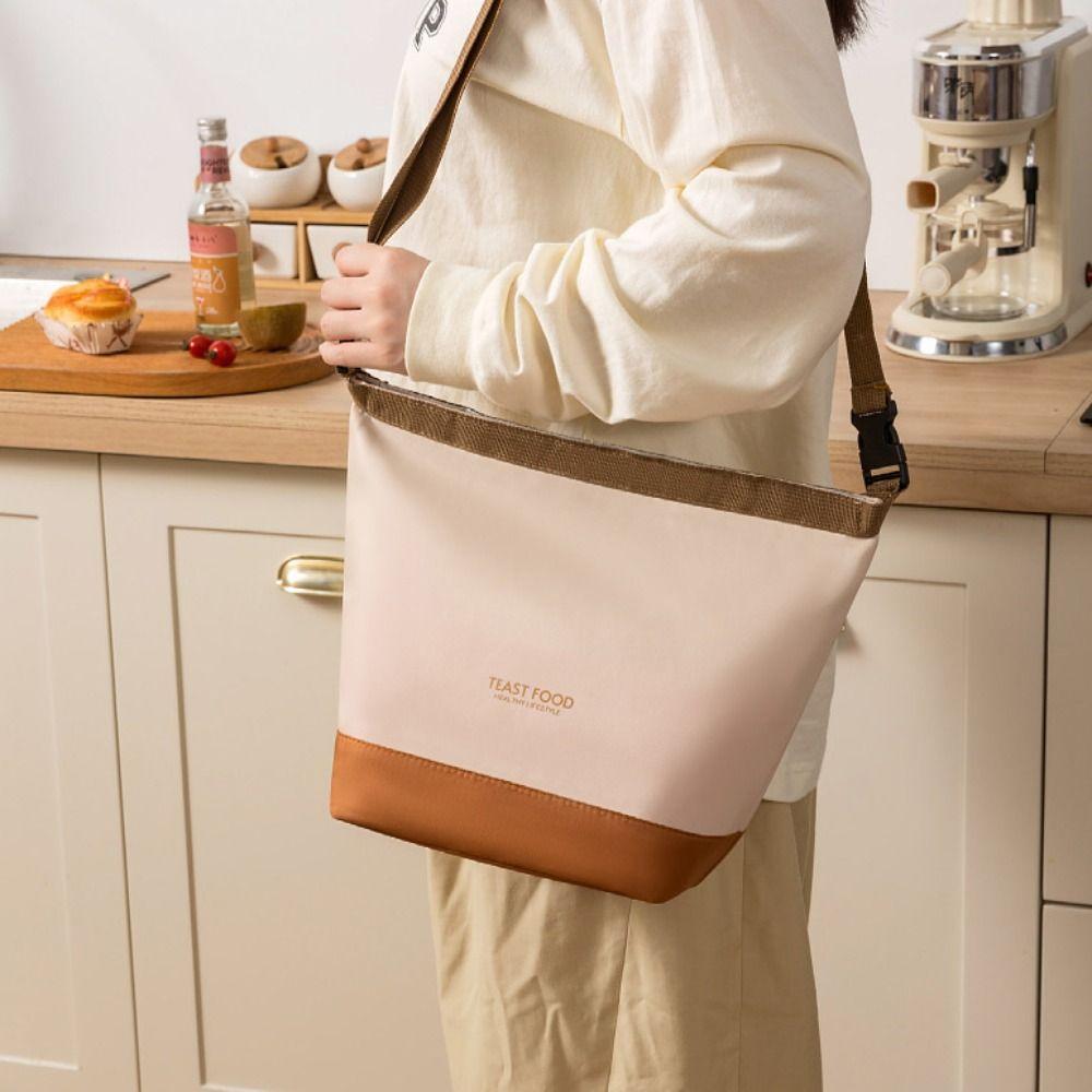Foldable Portable Lunch Bag Waterproof Crossbody Cooler Bags Thermal Lunchbox Bag  Travel