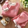 Set di biancheria intima per bambini, caldo, per bambine, De Rong, senza ossa, per bambini, vestiti autunnali, pantaloni autunnali, abbigliamento per bambini