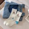 Ladies Spring and Summer Thin New Pure Cotton Cartoon Boneless Pile Socks