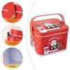2pcs Christmas Decoration Candy Boxes with Convenient Carry Handle Sweets Storage Solution Handheld Candies Holder
