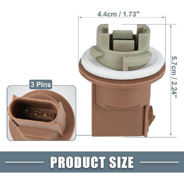 Turn Signal Tail Light Socket 2U5Z13411SA Tail Lamp Plug Connectors Holder Brown for Ford F150 F20 F350 2014-2016 (Set of 2)