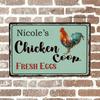 Custom Metal Rooster Sign Farmhouse Wall Art Outdoor Decor