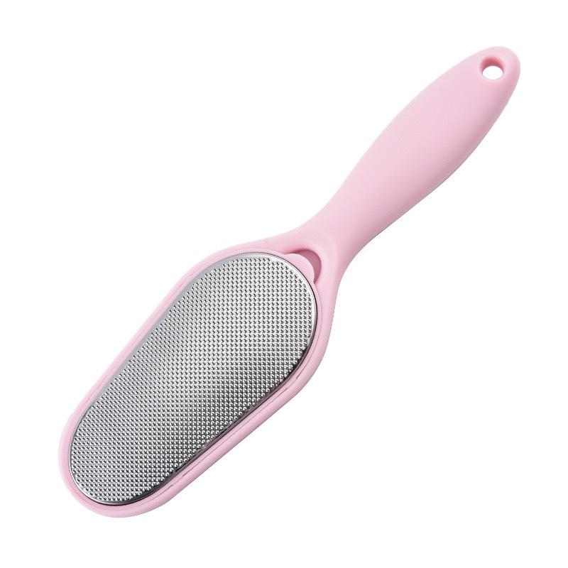 Stainless Steel Double-Sided Foot File & Pumice Stone Exfoliator for Callus Removal розовый