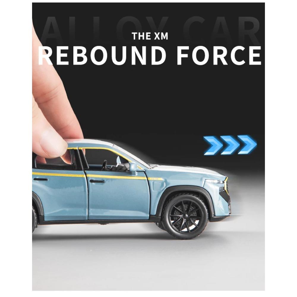 1/32 BMW THE XM SUV Alloy Car Model Sound and Light Pull Back Children's Toy Collectibles Birthday Gift