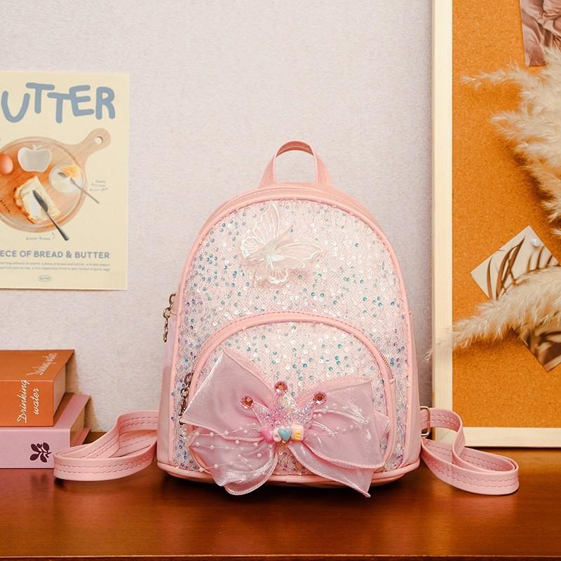 Childrens Princess Backpack With Shiny Pu Material For Kindergarten Students