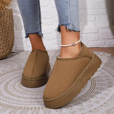 Moteriški Retro Suede Odiniai Šilti Sniego Batai Žieminiai Minkšti Laisvalaikio Stori Atsparūs Šalčiui Batai Moters Nauji Platforminiai Medvilniniai Batai 2024