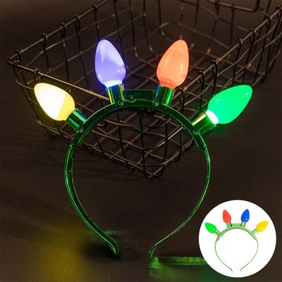 Cartoon Kerst LED Hoofdband met Gloeilamp Haarband Pluizige Hoofdband Anime voor Halloween Cosplay Accessoires