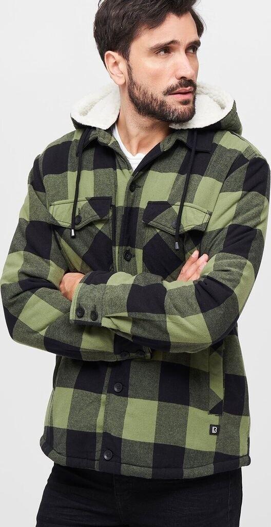 Winter Jacket Brandit Lumberjacket Hooded Black/olive