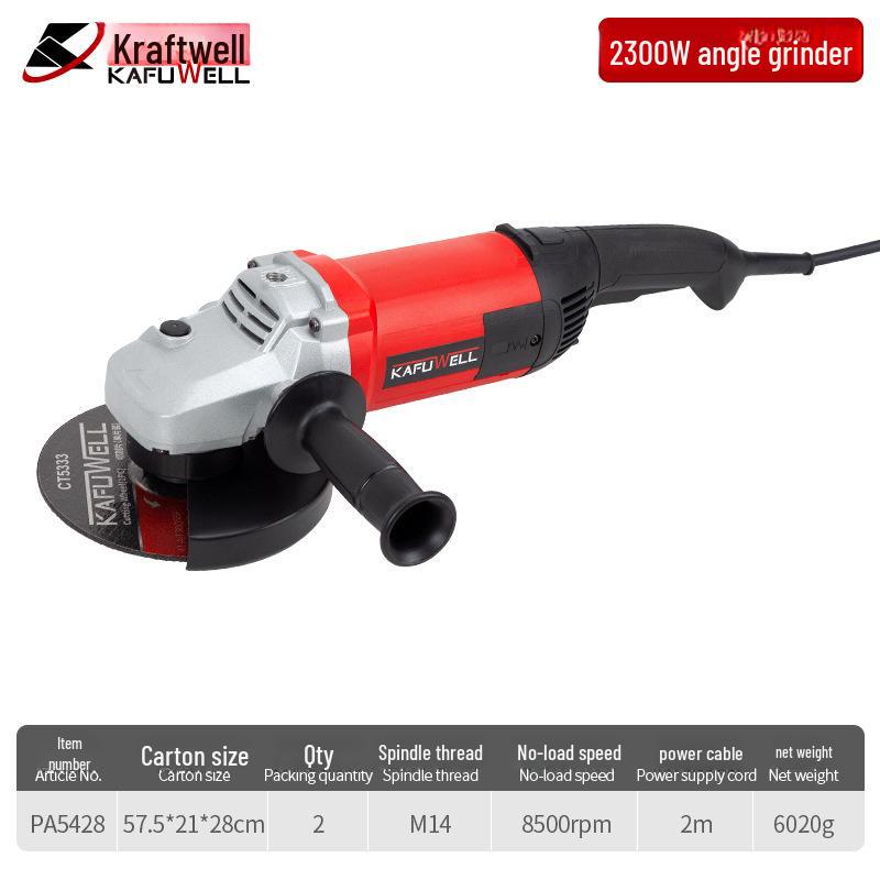 

Kraftwell 2300 Вт Высокомощная Многофункциональная Полировальная и Угловая Шлифмашина для Резки Металла