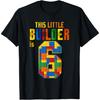 This Little Builder Is 6 Building Blocks 6th Birthday Kids T-Shirt