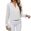 BITCED Women's Fashion Casual V-Neck Long Sleeve Blouses & Shirts