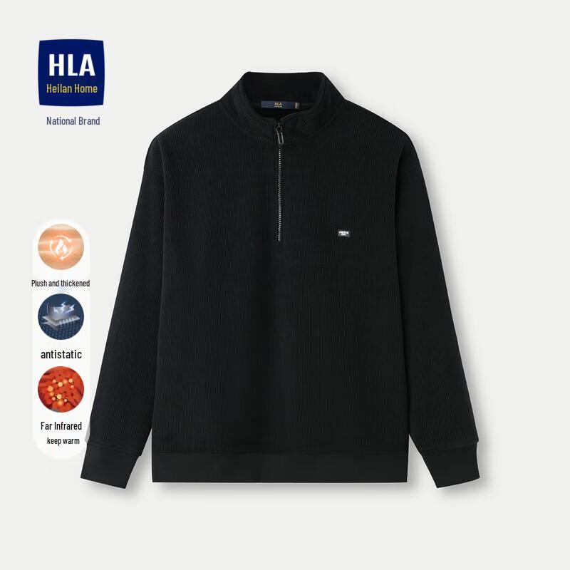 

HLA Men s Fleece-Lined Half-Placket Corduroy Sweatshirt XL