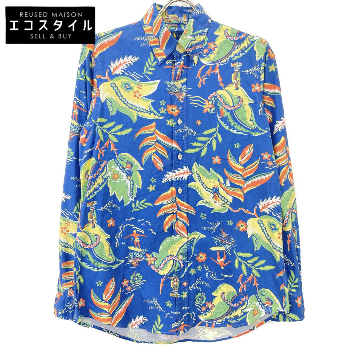

Ralph Lauren Classic Fit Blue Hawaiian Button-Down Shirt tops S blueUsed
