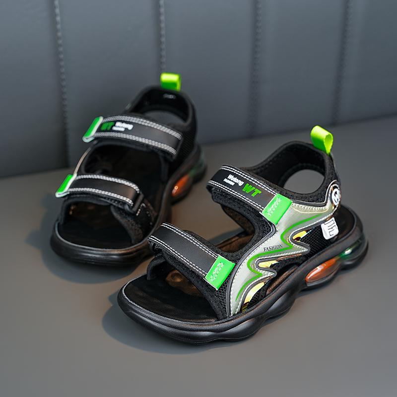 32-41 Dětské Letní Velké Módní Suchý zip Venkovní Plážové Sandály Pantofle Vzduchem Odpružené Sandály