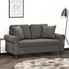 VidaXL Decorative Cushions 2 Pcs Dark Grey 40x40 Cm Velvet 349486