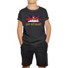 UK Flag British Armed Forces Day Lest We Forget Remembrance Day Veterans Day WWI Poppy Flower Kids Tee