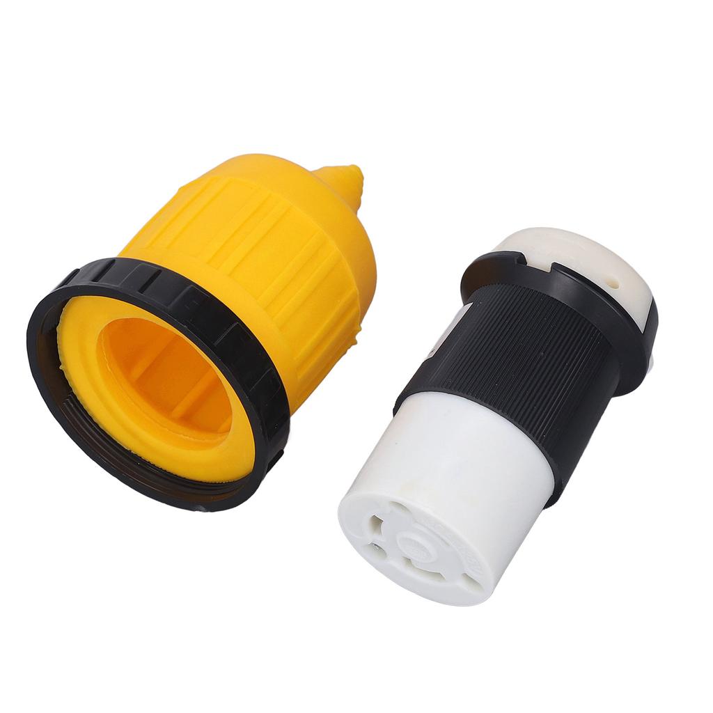 Locking Connector 30A Safety Insulated Twist Lock Plug Connector Power Cord Cover for RV