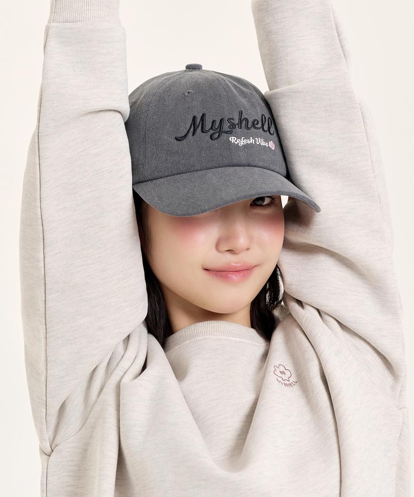 MYSHELL Pigment Lettering Ball Cap_20211Cp