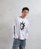 AMOU Heart Skull Long Sleeve White