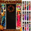 Day of The Dead Hanging Cloth Halloween Outdoor Wall Flag Halloween Wall Porch Indoor Couplet Flag Banner Dia De Los Muertos