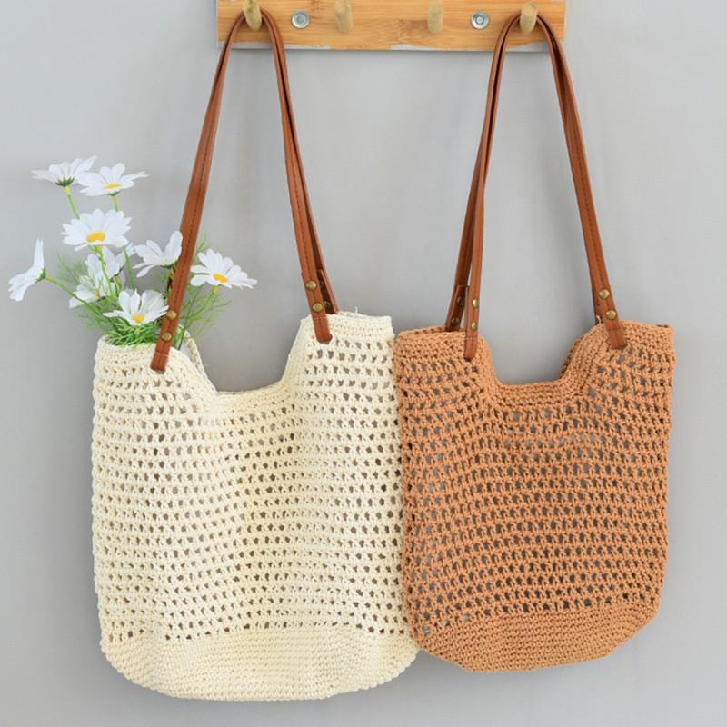 Weaving Beach Holiday Tote Bag Women's Large-capacity Shoulder Handbag