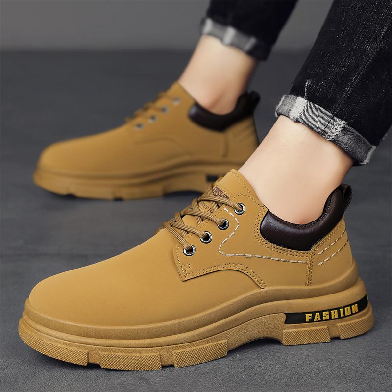 Short Boots Spring New British-style Martin Boots Low-top Board Shoes Big Scalp Shoes Trendy Shoes