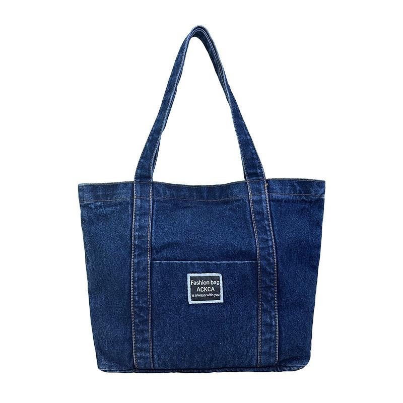 Trendy Street Style Canvas Tote Bag For Women Large Capacity Shoulder Bag