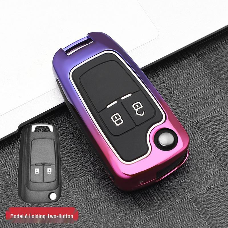 Gradient Key Case for Buick: Fits Verano, LaCrosse, Encore, Regal, Yinglang - Folding Design with Buckle