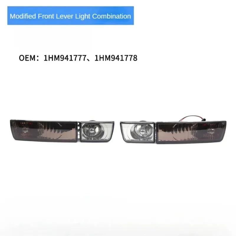 Set 4 bucăți mașină afumată bară față ceață + lampă de semnalizare pentru VW Golf 3 1992 1993 1994 1995 1996 1997