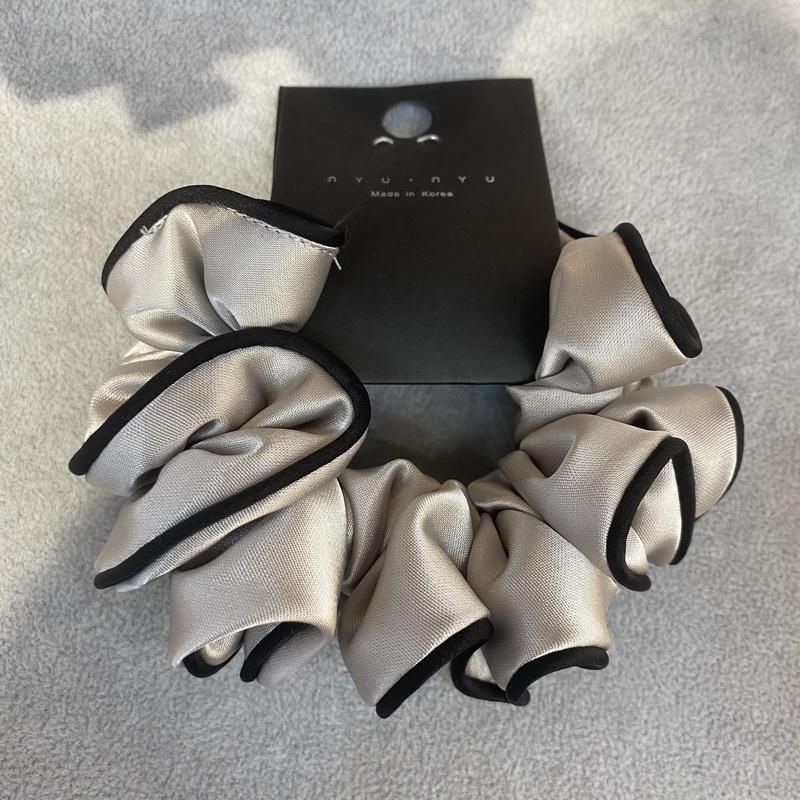 Chouchous en dentelle douce et soie pour femmes   Élastique à cheveux en satin blanc filles élastique noir pour queue de cheval élastiques à cheveux chouchou satin