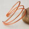Minimalist Pure Copper Cuff Bracelet, Adjustable Open Wire Bangle, Handcrafted Jewelry