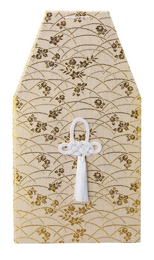 

Gold Bone Cover with Bellflower Design Buddhist Altar Home Memorial Urn [For 5-inch Urn] Supplies,