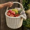 Panier de rangement - CREATIVE HOME - Classique - Tressé main - Blanc - 35 x 35 x 39 cm