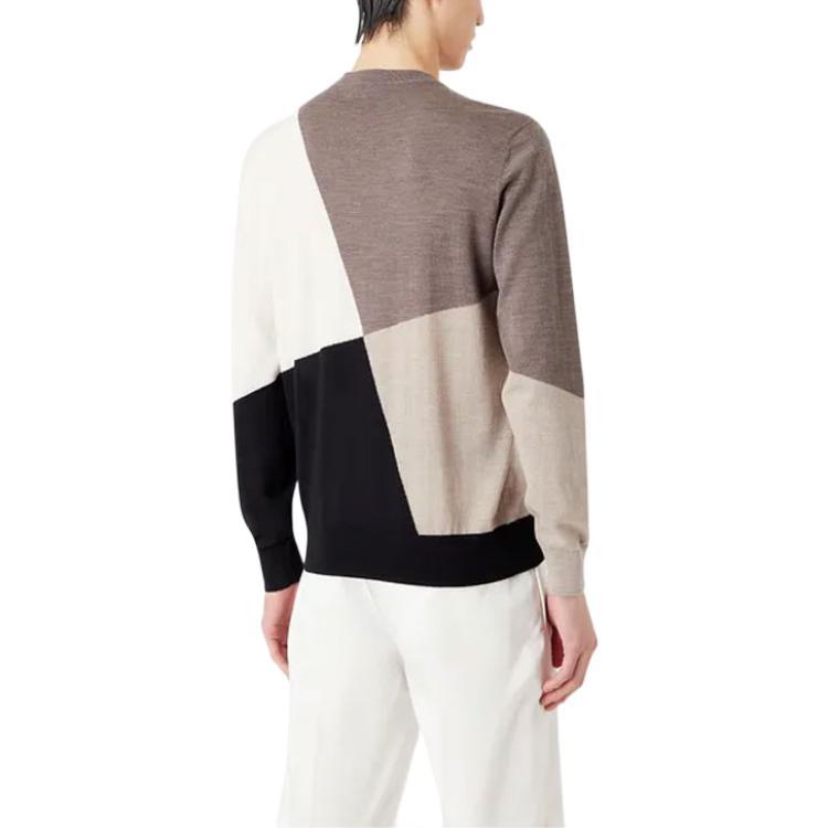 EMPORIO ARMANI Sweaters Men's Brown Crew Neck Moderate Other 3R1MXE1-MEQZ1-F409