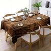 One Imitation Wood-grain Tablecloth - Large Rectangular Table Cover, Suitable for Farmhouse Stylezyc